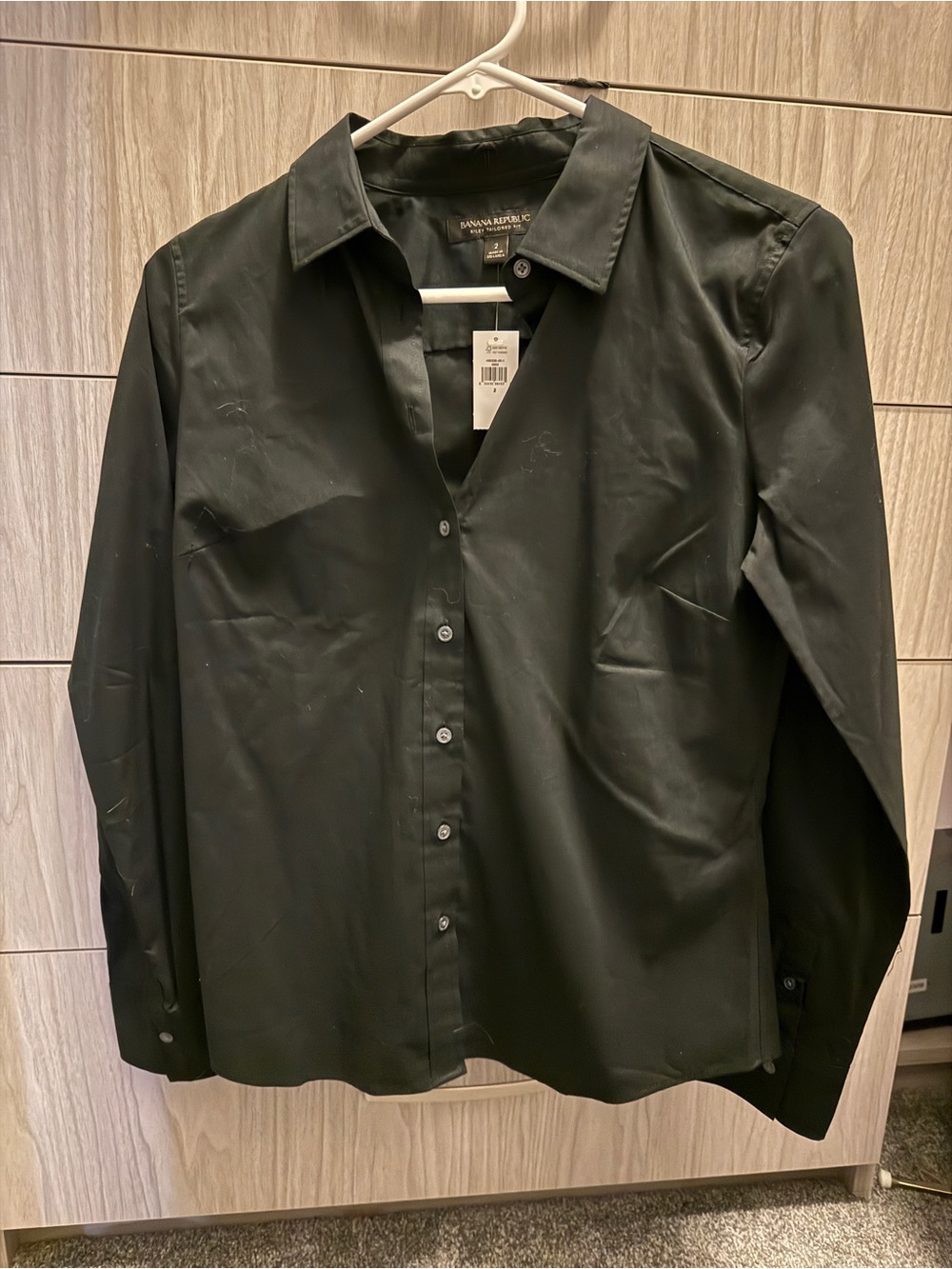Banana Republic Black Women's Button-Down Shirt